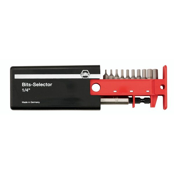 WIHA 79246 SAE Hex Bits-Selector and Magnetic Bit Holder Set 1/16 INCH to 1/4 INCH - 11 Piece Set