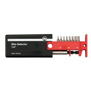 WIHA 79256 Metric Hex Bits-Selector and Magnetic Bit Holder Set 1.5mm to 8.0mm - 9 Piece Set