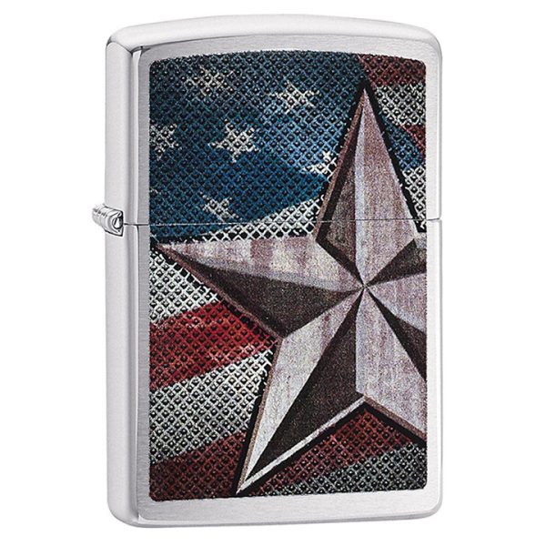 ZIPPO 28653 Windproof Lighter American Flag Retro Star Lighter