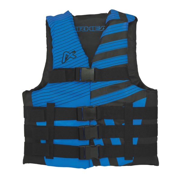 AIRHEAD 30081-06-A-BK Men s Trend Life Jacket, Coast Guard Approved, 2X-Large/3X-Large, Blue