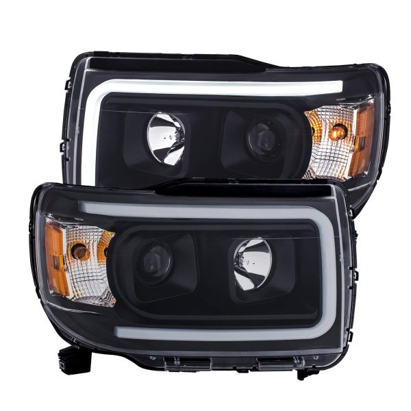 ANZO 111381 GMC CANYON 15-18 PROJECTOR PLANK STYLE HEADLIGHT BLACK W/AMBER