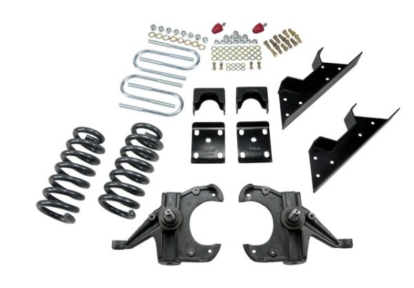 BELLTECH 707 Lowering Kit; 4 Inch Front/ 6 Inch Rear Drop; Without Shock Absorbers; With Drop Spindle Set/Coil Set/ And All Hardware