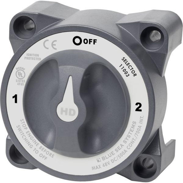 BLUE SEA 11003 HD-SERIES BATTERY SWITCH WITH ALTERNATOR FIELD DISCONNECT - 3-POSITION