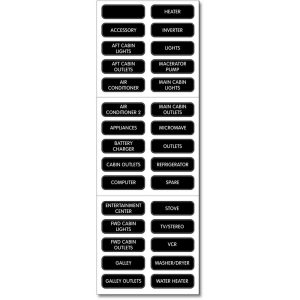 BLUE SEA 8031 AC PANEL BASIC 30 LABEL SET