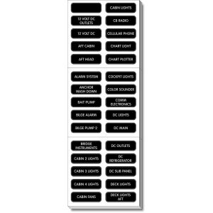 BLUE SEA 8039 DC PANEL EXTENDED 120 LABEL SET