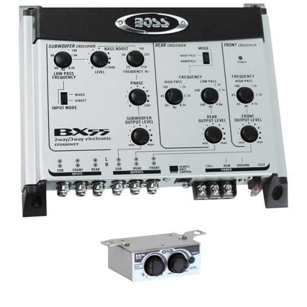 BOSS AUDIO BX55 2/3 Way Electronic Crossover Remote Woofer Level Control