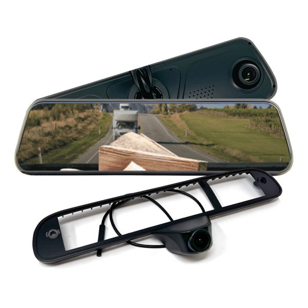BRAND MOTION FVMR-1170 FullVUE Mirror and Camera System for RAM 1500 2009-18 HD 2010-Current Recording Dash/Rear Cargo Bed Cam View | Touch Mirror