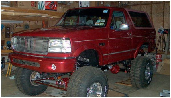 BUSHWACKER 20904-11 Extend-A-Fender Extended Front & Rear Fender Flares | 4-Piece Set, Black, Smooth Finish Fits 1992-1996 Ford Bronco, F-150, F-250; 1992-1997 F-350 Super Duty w/ 8FT Bed
