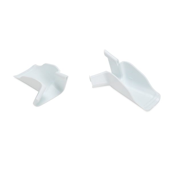 CAMCO 42123 Set of 4 Drip Rail Gutter Spout; Extension To Direct Rain Water Runoff Away From Side of RV; Mount To Existing RV Rain Gutter; White; Plastic