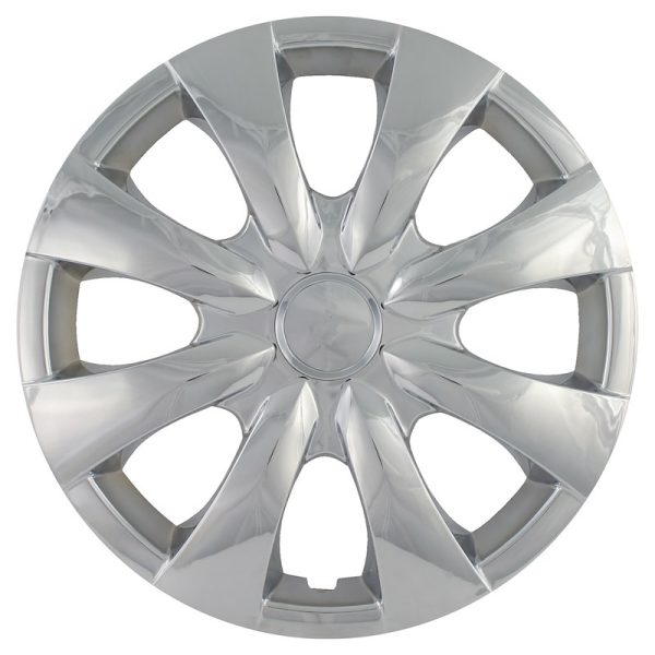 COAST TO COAST IWC45015C Wheel Cover; 15 Inch; 8 Spoke; Chrome Plated; Plastic; Set Of 4; Standard Leg