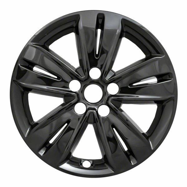 COAST TO COAST IWCIMP446BLK Wheel Skin; IMPOSTOR; 17 Inch; 5 V Spokes; Snap-On; Painted; Gloss Black; ABS Plastic; Set Of 4