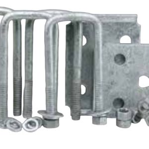 DEXTER 81180 AXLE TIE PLATE KIT FOR 2-3/8FT DI, Fits 2-3/8 Inch Diameter Round Axles; Galvanized; Set Of 2; With Four U Bolts/ Eight Lock Washers/ Eight Flat Washers/ Nuts