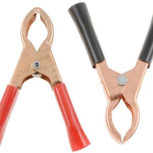 DORMAN 85679 Battery Cable Clamp; Conduct-Tite; Rated For 50 Amps; Rubber Handle Insulation; 1 Black Handle and 1 Red Handle; Steel; Set of 2