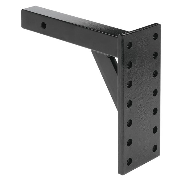 DRAW-TITE 63058 PINTLE HOOK RECEIVR MOUNT, 2 Inch Receiver Mount; 8000 Pound Towing Capacity/ 800 Pound Tongue Weight Capacity; 7 Sets Of Holes; 1-3/4 Inch Between Holes; 11-3/8 Inch Shank Length; Steel Solid Shank; 12-1/2 Inch Drop