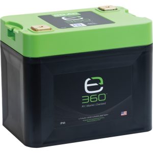 EXPION 360 EX-G24-80C GROUP 24 80AMP LITHIUM BATTERY, Group 24; 12.8 Volt DC; 80 Ampere; 1024 Wh; Lithium; M8 x 1.25 Terminal; 32 Degree To 140 Degree Fahrenheit Charge Temperature; 10.24 Inch Length; 6.81 Inch Width; 8.59 Inch Height