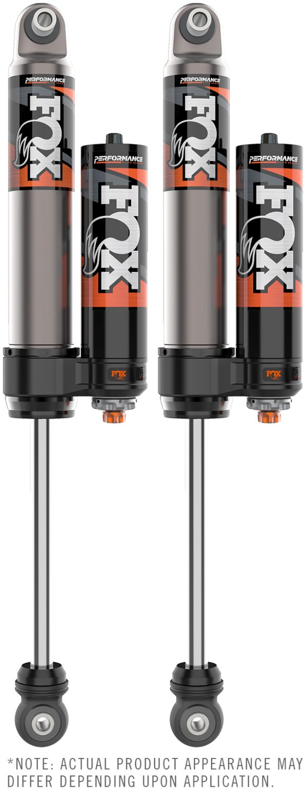 FOX 883-26-075 Shock Absorber; 2.5 Performance Series; Hydraulic/ Nitrogen Gas Charged; With Remote Reservoir; Limited 1 Year Warranty; Dual Speed Compression Adjustable; Without Shock Boots; Zinc Plated; Set of 2