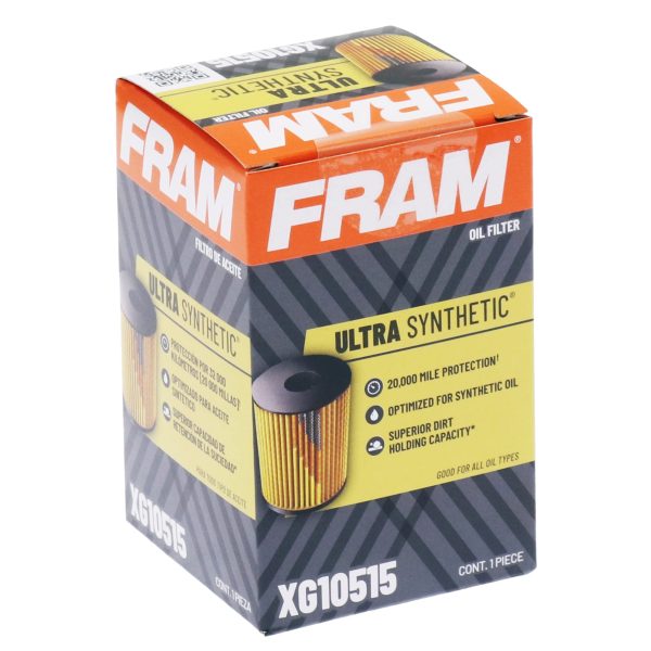 FRAM XG10515 Ultra Synthetic Automotive Replacement Oil Filter, Designed for Synthetic Oil Changes Lasting up to 20k Miles, with SureGrip