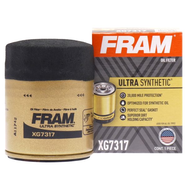 FRAM XG7317 Ultra Synthetic Automotive Replacement Oil Filter, Designed for Synthetic Oil Changes Lasting up to 20k Miles, with SureGrip