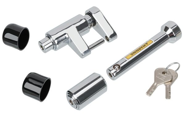 FULTON 580404 Chrome Universal Chrome 5/8 INCH Trailer Dogbone/Coupler Lock Set
