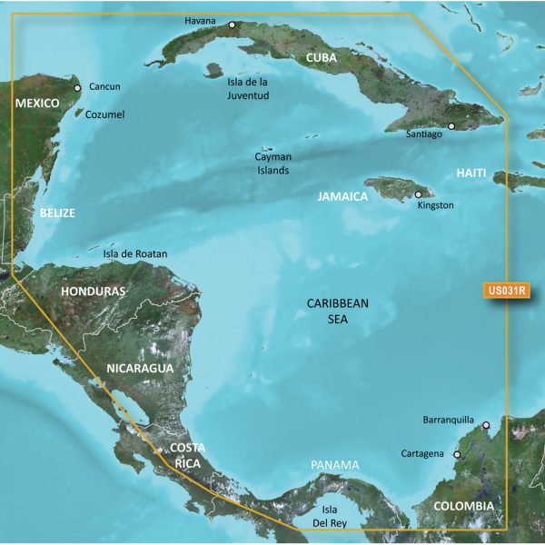 GARMIN 010-C0732-00 BLUECHART G2 VISION HD - VUS031R - SOUTHWEST CARIBBEAN - MICROSD;/SD