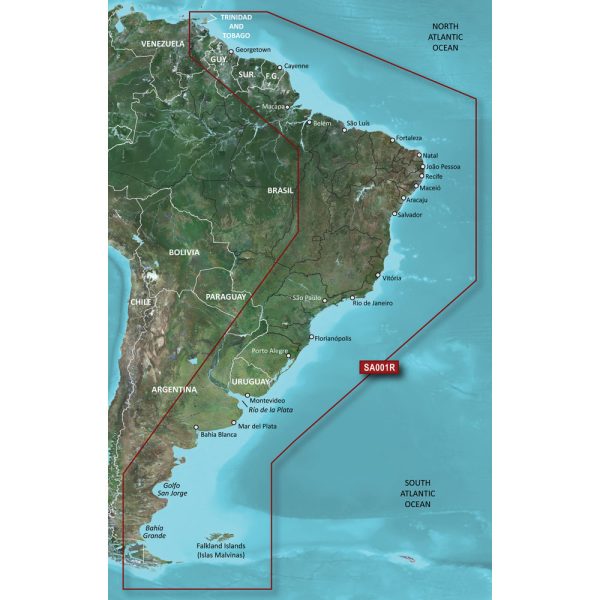 GARMIN 010-C1062-00 BLUECHART G2 VISION HD - VSA001R - SOUTH AMERICA EAST COAST - MICROSD/SD