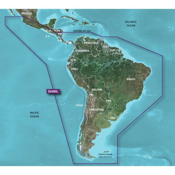 GARMIN 010-C1067-20 BLUECHART G2 HD - HXSA500L - SOUTH AMERICA - MICROSD/SD