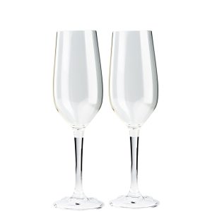 GSI OUTDOORS 79332 Packable Champagne Flute Set, Clear