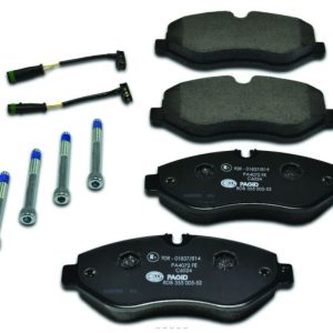 HELLA 355005521 BRAKE PAD SET DISC BRAKE, Low-Metallic; Set Of 2; With Pad Wear Sensor/ Brake Caliper Screws