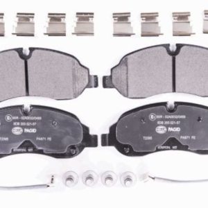 HELLA 355021571 BRAKE PAD SET DISC BRAKE, Low-Metallic; Set Of 2; With Mounting Hardware