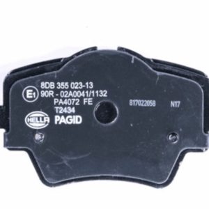 HELLA 355023131 BRAKE PAD SET DISC BRAKE, Low-Metallic; Set Of 2; With Mounting Hardware