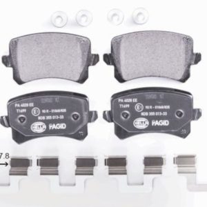 HELLA 355025331 BRAKE PAD SET DISC BRAKE, Low-Metallic; Set Of 2; With Mounting Hardware