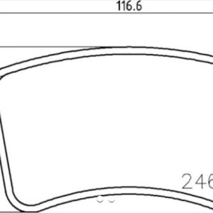 HELLA 355025381 BRAKE PAD SET DISC BRAKE, Low-Metallic; Set Of 2; With Mounting Hardware