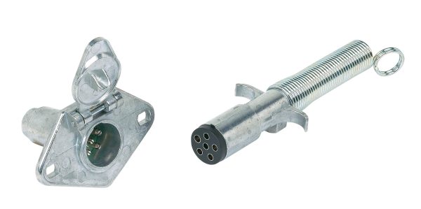 HOPKINS 52007 6 Pole Matched Set Connector with Cable Protector