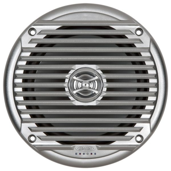 JENSEN MS6007WR 6.5FT COAXIAL SPEAKR WHT, 6-1/2 Inch Round Coaxial Cone Marine Speaker; 60 Watts; 4 Ohm; 75 Hz Through 20 KHz Frequency Response; 91 Decibel Sensitivity; Polypropylene; 9.8 Oz Magnet; 2.3 Inch Mounting Depth; White; Set Of 2