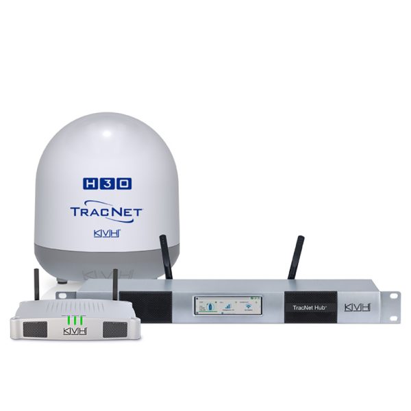 KVH 01-0432-11 TRACNET H30 KU-BAND ANTENNA W/ TRACNET HUB