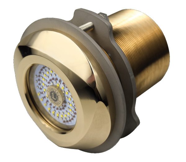 LUMITEC 101448 Typhoon Thru-Hull Thru Hull 12/24v Blue/White LED Underwater