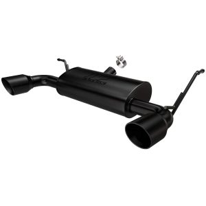 MAGNAFLOW 15160 Performance Exhaust System Axle-Back, Street Series, For 2007-2017 Jeep Wrangler, For 2018 Jeep Wrangler JK, Black Coated, Dual Split Rear Exit