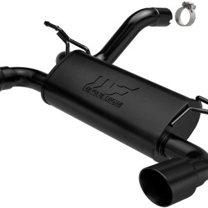 MAGNAFLOW 19388 Performance Exhaust System Axle-Back, Street Series, For 2018-2024 Jeep Wrangler, Dual Split Rear Exit Style, Black Coated