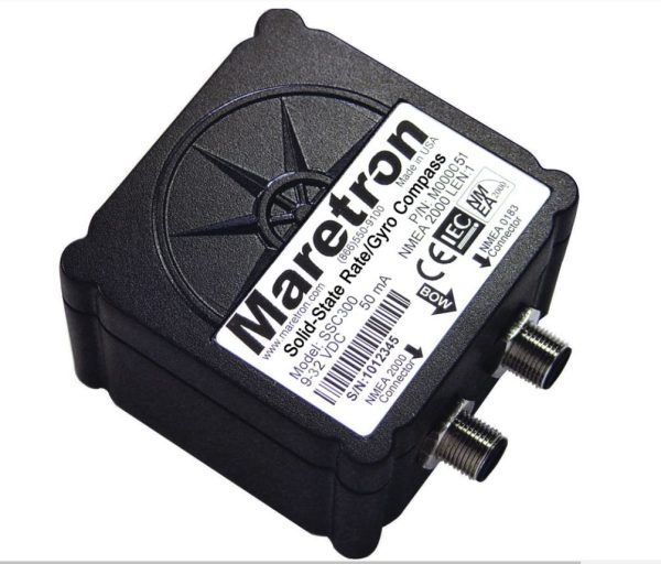 MARETRON SSC300-01 ELEC. COMPASS W/ RATE GYRO, Black; Solid State Gyro Electronic Compass; Deck/ Bulkhead Mount; IP67 Waterproof; -25 To 55 Degree Celsius Operating Temperature/ -40 To 70 Degree Celsius Storage Temperature