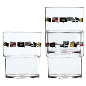 MARINE BUSINESS 12103C STACKABLE GLASS SET - REGATA - SET OF 12