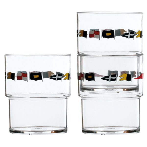MARINE BUSINESS 12103C STACKABLE GLASS SET - REGATA - SET OF 12