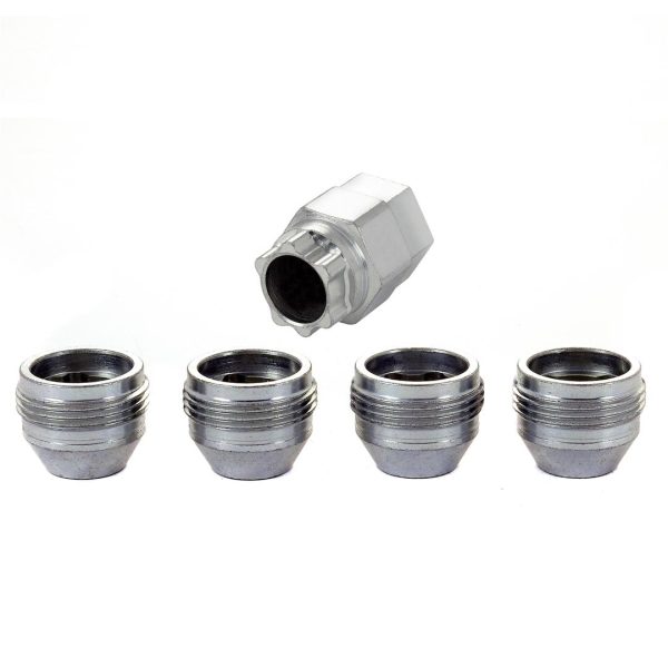 MCGARD 24012 Cone Seat - Under Hub Cap Wheel Locks (M12 x 1.5 Thread Size) - Set of 4, Silver