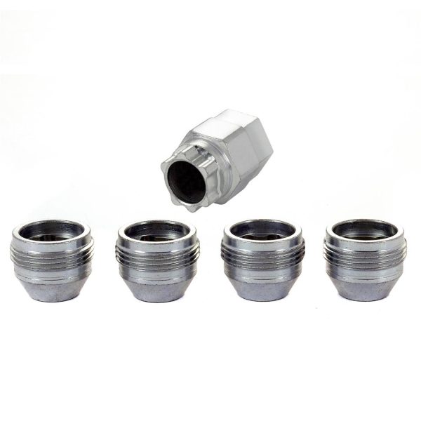MCGARD 24013 Cone Seat - Under Hub Cap Wheel Locks (M12 x 1.25 Thread Size) - Set of 4, Silver