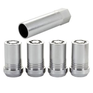 MCGARD 25115 Chrome (M14 x 1.5 Thread Size) Tuner Style Cone Seat Wheel Lock Set of 4