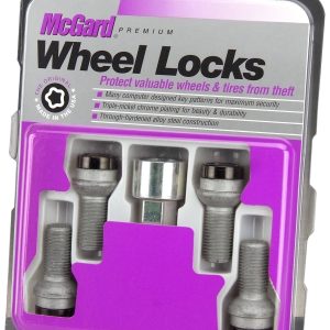 MCGARD 28318 Black Bolt Style Radius Seat Lock Bolt Set (M14 x 1.5 Thread Size)- Set of 4