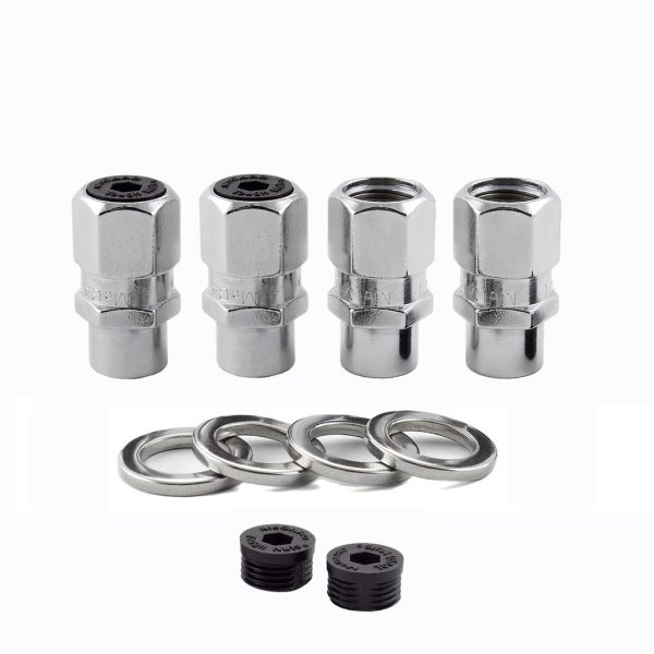 MCGARD 60127 Chrome Racing .490 INCH Shank Style Lug Nut Set (1/2 INCH - 20 Thread Size) - Set of 4