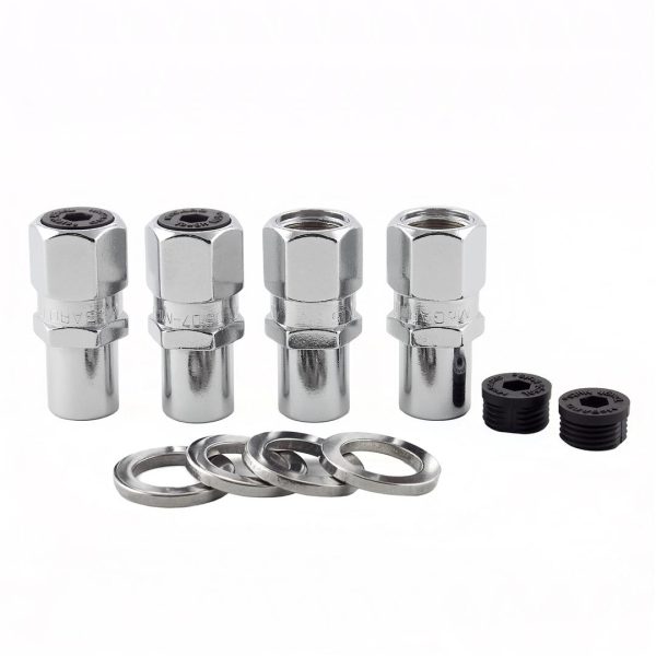 MCGARD 61005 Chrome Racing .746 INCH Shank Style Lug Nut Set (1/2 INCH - 20 Thread Size) - Set of 4