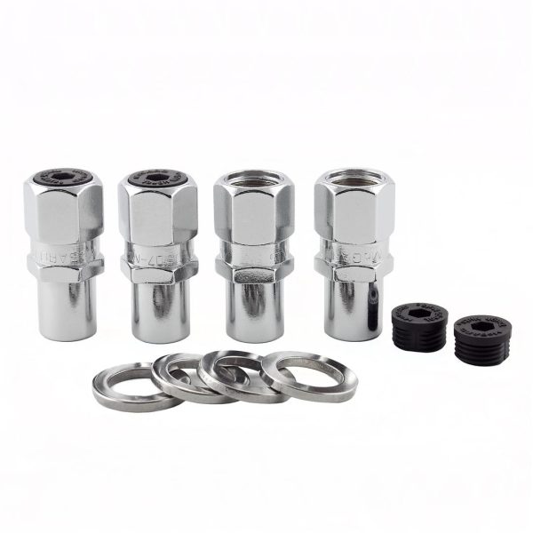 MCGARD 61007 Chrome Racing .746 INCH Shank Style Lug Nut Set (M12 x 1.5 Thread Size) - Set of 4