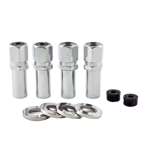MCGARD 63002 Chrome Racing 1.365 INCH Shank Style Lug Nut Set (M12 x 1.5 Thread Size) - Set of 4