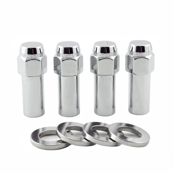 MCGARD 63016 Chrome Extra Long 1.365 INCH Shank Style Lug Nut Set (M12 x 1.5 Thread Size) - Set of 4